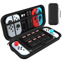 HEYSTOP 2023【Switch ケース/Switch 有機elモデル対応】Switch 有機el ケース 保護ケース 8枚ゲームカード収納 EVA素材 防塵 防汚 防水 耐衝撃 全面保護型 持ち運び便利 大容量 収納バッグ ブラック バレンタインデー プレゼント