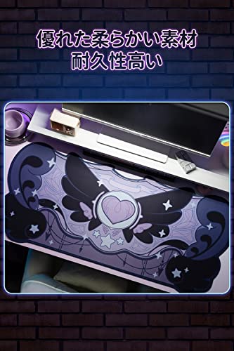 GeekShare 大型マウスパット 防水材質 清潔しやすい オフィス用 スイッチデザイン マウスパッド かわいいデザイン プレゼント 星の物語ハロウィン パープル