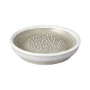 アンドエヌイー(&NE) 石見焼 おろし器 小サイズ ハレとケ×もとしげ 白 直径10cm×高さ2cm すりおろし器 日本製 陶器 セラミック 片手で擦れる 滑...