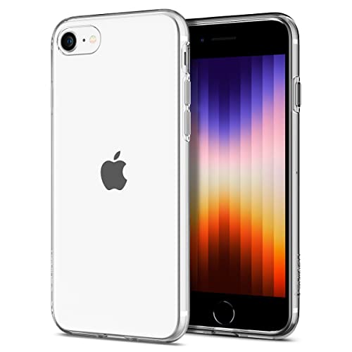 Spigen iPhone SE3 ケース 第3世代 2022 iPhone SE2 ケース第2世代 iPhone8用 iPhone7用 ケース クリア TPUカバー 厚さ1.5mm 超薄型 超軽量 米軍MIL規格取得 リキッド・クリスタル 042CS20435 (クリスタル ・クリア)