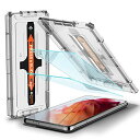 Spigen EZ Fit ガラスフィルム Galaxy S21 用 貼り付けキット付き ギャラクシー S21 用 保護 フィルム 2枚入