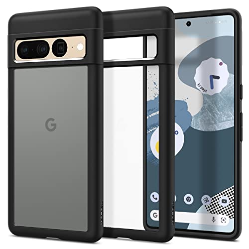 Spigen Pixel7 Pro ケース 全面保護 TPU バンパーケース クリア 2重構造 米軍MIL規格取得 耐衝撃 すり傷防止 黄ばみ無し ワイヤレス充電対応 ウルトラ・ハイブリッド ACS04727 (マット・ブラック)