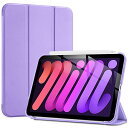 ProCase iPad Mini6 ケース 2021 8.3インチ、スリム 三つ折りスタンド ハードバックカバー、適用機種:iPad Mini 6世代 2021 -パープル