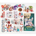 Alideco 100枚 シール フレークシール コラージュ 素材 ペーパー 素材紙 レースユートピアステッカーレトロ 森のクリスマスの祝福 海外 韓国 シール...