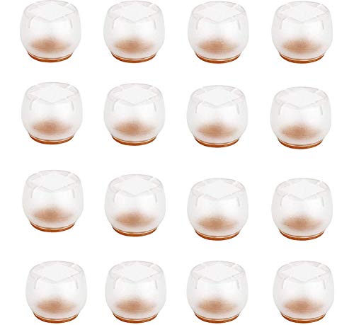 Maydahui 椅子脚カバー シリコーン椅子の脚プロテクター (16個セット 丸脚 直径32-37mmの椅子脚に適合し)椅子脚キャップ 丸型カバー 騒音 床傷防止 滑り止め 家具保護 簡単取付