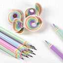 BAMBOLA 鉛筆 HB えんぴつ レインボーえんぴつ ペーパーペンシル Rainbow Pencils エンピツ ペンシル かわいいえんぴつ 虹鉛筆 にじえんぴつ 小学生文具 おもしろえんぴつ おしゃれ鉛筆 12本1ダース かわいい鉛筆 小学生鉛筆
