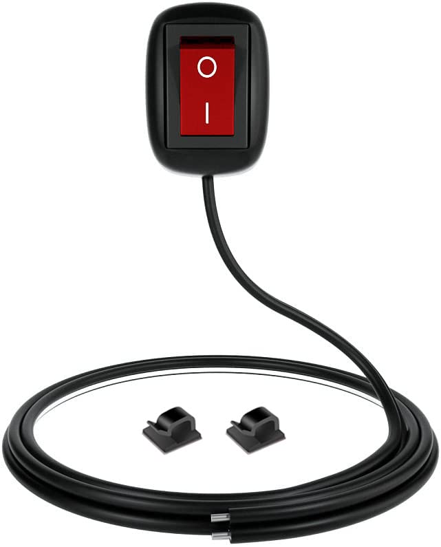 KILIGEN 12V-110V/10A SPST 赤い水滴形のペーストタイプのボタンスイッチ、フォグドライビングライト、ネオンライト、LEDライトバー用のオフ/オンスイッチ（1mワイヤ付き）