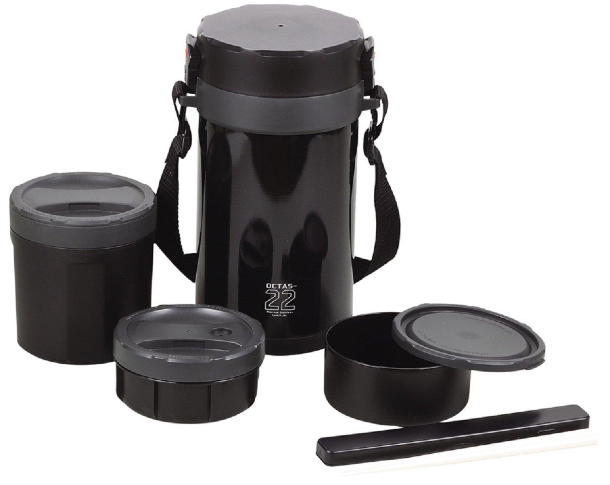 パール金属 保温ランチジャー グレー 2200 ステンレス オクタス HB-3771