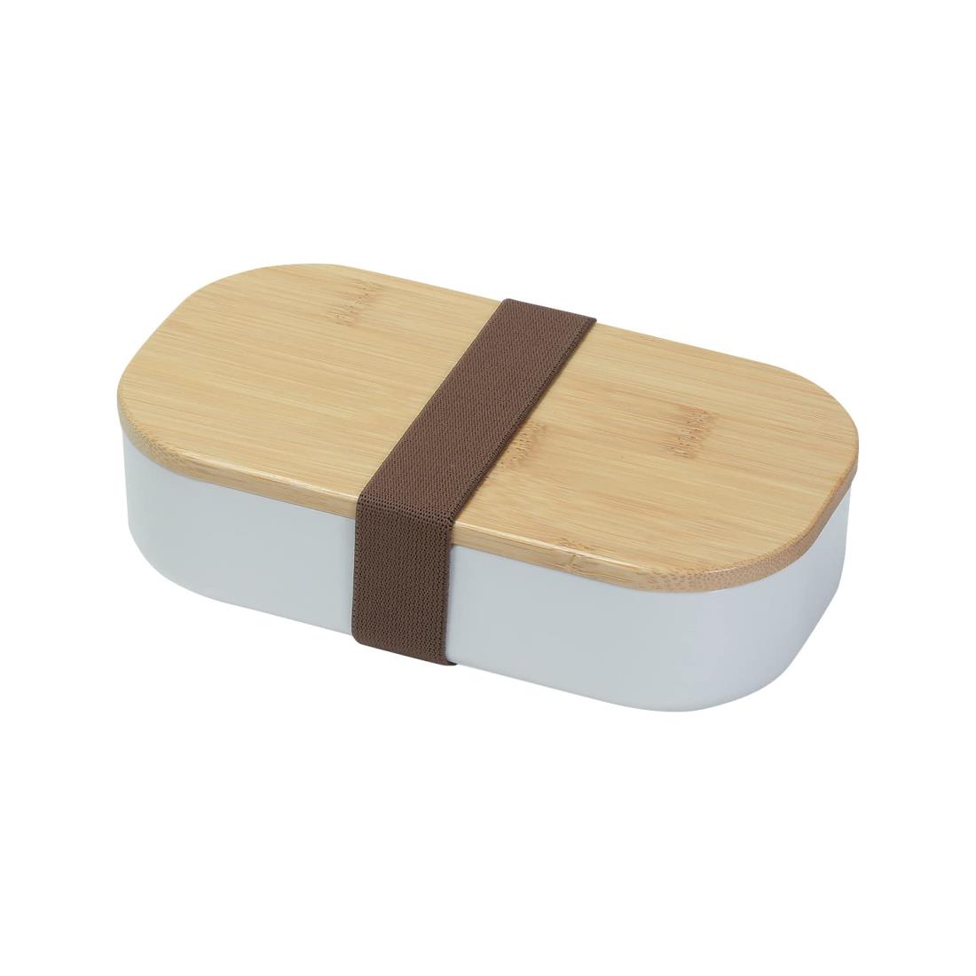 パール金属 弁当箱 ランチボックス 600ml 竹製蓋 ホワイト ホームレーベル D-6784