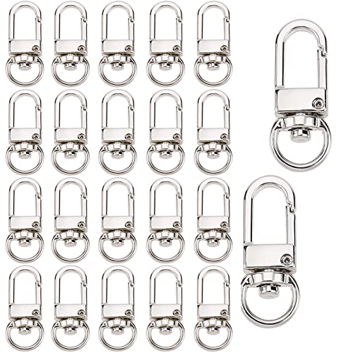 ナスカン 薄型 キーホルダー 回転フック PureSino 回転カン付き 360度回転 アクセサリー ゴールド シルバー 修理 交換 パーツ DIY用 手芸用品...