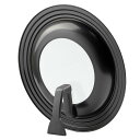 【BLKP】 パール金属 ふた 24-28cm用 窓付 スタンド式 限定 ブラック フライパン カバー BLKP 黒 AZ-5011