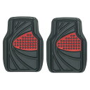 ボンフォーム(BONFORM) カーマット デザインラバーマット 前席2枚セット 防水 48x65cm レッド 6449-80RE