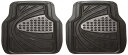 ボンフォーム(BONFORM) カーマット デザインラバーマット 前席2枚セット 防水 48x65cm シルバー 6449-80SI