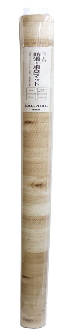 明和グラビア ペット用 防滑・消臭・防水マット INSF-203 120cm×180cm 木目柄 ベージュ XL