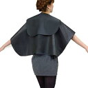 EXCEL(エクセル) ウルトラバックシャンプークロス ブラック 本体(:身幅)90×(丈)90×(首回)32~52cm/ウォーターカット部(:巾)43×(丈)28cm