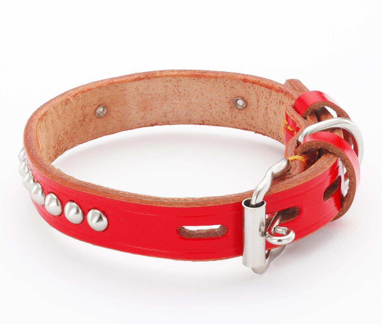 ペティオ (Petio) 手縫平首輪中一 レッド 短毛・中型犬用 30mm