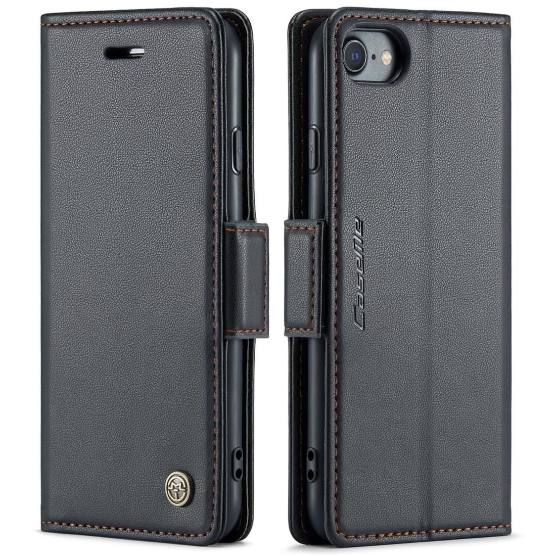 QLTYPRI iPhone 16e 用 ケース 手帳型 いPhone16e 用 手帳型ケース PUレザー カード収納 スマグネット式 財布型 耐衝撃 全面保護 スマホケース スタンド機能付き ワイヤレス充電対応 ストラップホール付き アイフォン16e カバー 6.1インチ 対応 (ブラック)