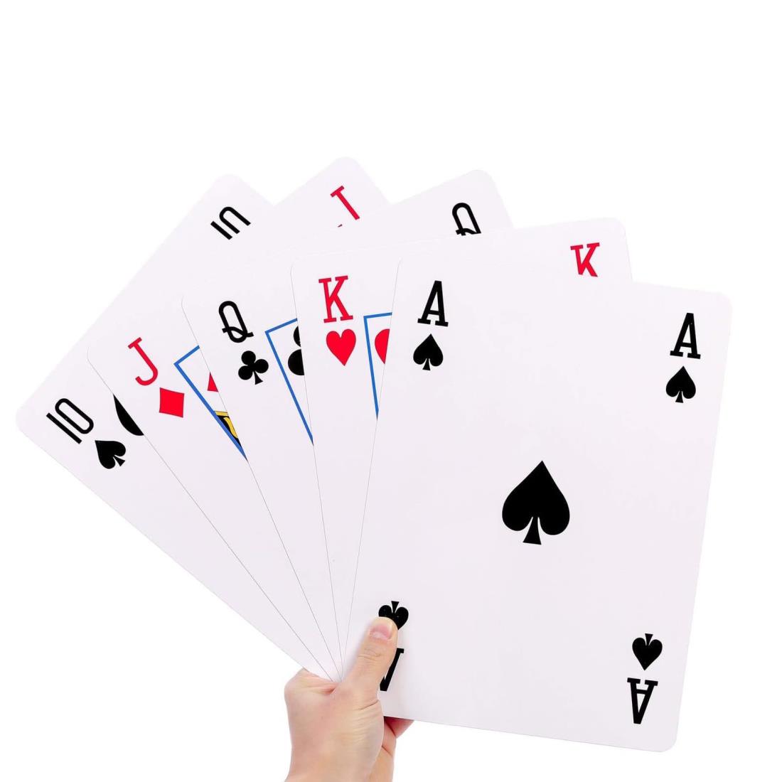 サムコス トランプ 特大 ジャンボ ゲーム 催し物 防水 耐久性 パーティー 集会 ゲーム マジック パーティー用品 17×12cm (特大 トランプ)