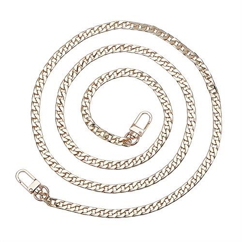 PH PandaHall 1本入り 鉄製 交換用 チェーン 120cm長さ チェーンベルト ショルダーベルト がま口 口金 持ち手 財布 ハンドバッグ 携帯 ス...