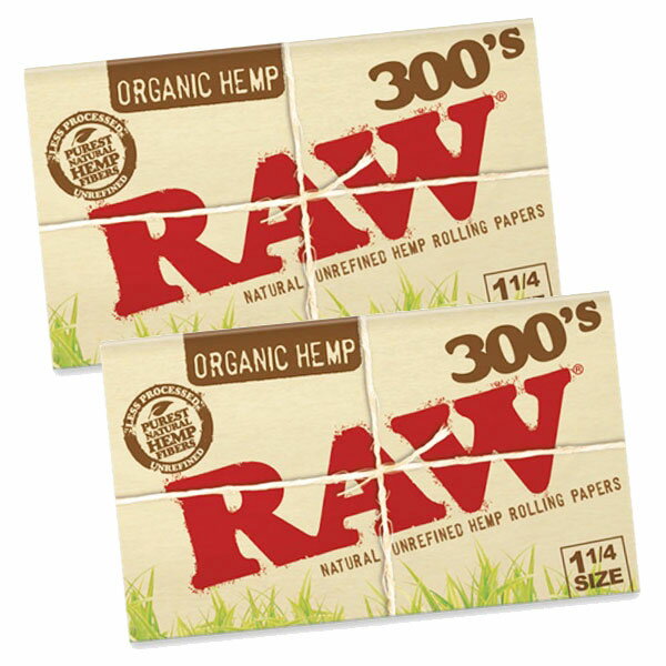 【2個パック】RAWオーガニック ローリングペーパー・300s・76mm(約300枚入) 2個パック/［手巻きタバコ用ペーパー/有機栽培］