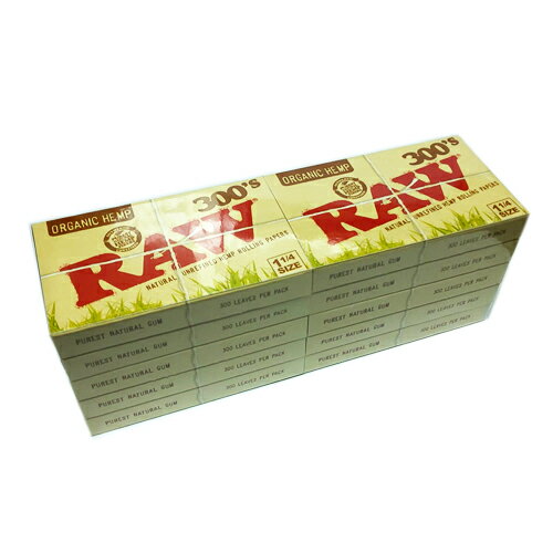 【10個入/まとめ買い/箱買い】RAWオーガニック　ローリングペーパー・300s・76mm(約300枚入) 1パック10個入/［手巻きタバコ用ペーパー/有機栽培］