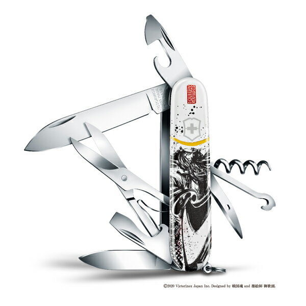 ビクトリノックスナイフ 戦国墨絵クライマー 伊達政宗 1.3703.7-X2 スペシャル桐製BOX入【日本正規品 保証書付】