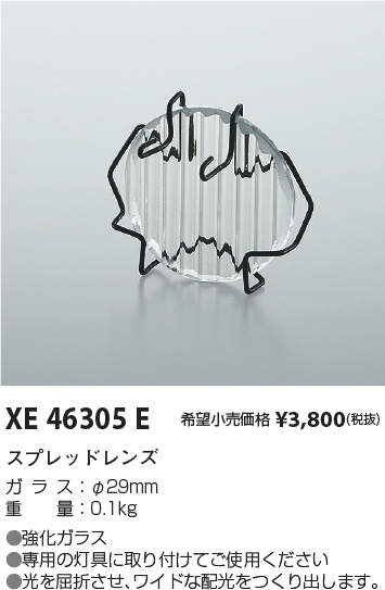 XE46305Ecledy microシリーズ用 スプレッドレンズコイズミ照明 施設照明部材 2