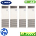 GFSF22413BU (8馬力 三相200V)日本キヤリア 店舗オフィス用カスタムエアコン床置形 スタンドタイプ スーパーパワーエコゴールド 同時ダブルツイン 224形 取付工事費別途