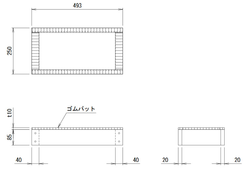 NMZ-KA3C三菱電機 業務用エアコン 部材 床置形(P50〜P80形)用 木台 (ネミー株式会社製)