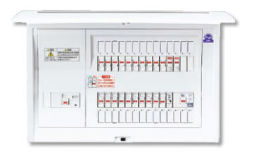 BQE87342C2Zコスモパネル あんしん機能付 リミッタースペースなし地震あんしんばん(オール電化対応・太陽光発電システム対応)ドア付 プラスチック製 露出・半埋込両用形回路数:34+2 主幹容量:75APanasonic 住宅分電盤