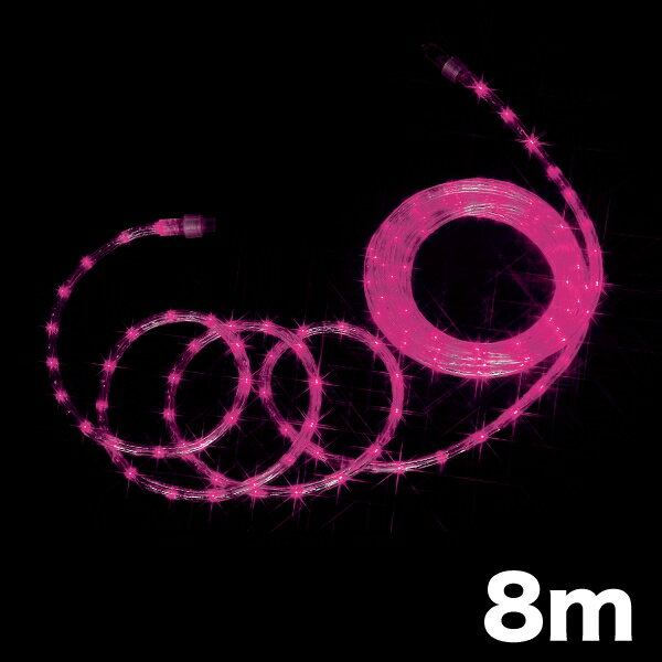 PR-E340-08PPイルミネーション（PRシリーズ）LEDソフトネオン PR-E340 スタンダードタイプ ピンク 長さ8mジェフコム 照明機器