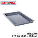 6014.2102ラショナル rational 調理アクセサリーエナメルトレイ 2/1GN (650×530mm) 深さ20mm
