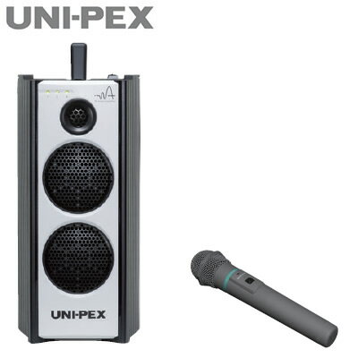 WA-372CD＋WM-3400ユニペックス UNI-PEX 防災用品300MHz帯 システムセット Bセットダイバシティワイヤレスアンプ(CD・SD・USB再生対応)＋防滴型ワイヤレスマイクロホン