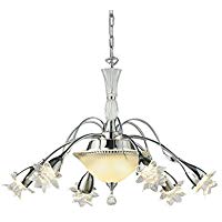 ●AA45529Lilum ITALY LED一体型 シャンデリア Crematiss 8灯 6畳用LED62W 電気工事不要 傾斜天井対応 Sunset調光 電球色コイズミ照明 照明器具 洋風 おしゃれ リビング用 ヨーロッパ風照明 【〜6畳】