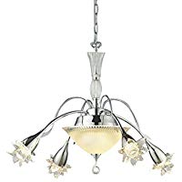 ●AA45531Lilum ITALY LED一体型 シャンデリア Crematiss 6灯 4.5畳用LED47W 電気工事不要 傾斜天井対応 Sunset調光 電球色コイズミ照明 照明器具 洋風 おしゃれ リビング用 ヨーロッパ風照明 【〜4.5畳】