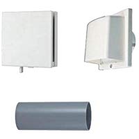 DV-075KTPWK日本キヤリア 換気扇用システム部材自然給気口セット 角形自然給気口：シルキーホワイト、屋外フード：ブラック東芝キヤリア