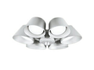 ※灯具のみ。ファンは別売です。昼白色光束：2640lm消費電力：27WRa945000KLED電球フラット形4.5W×6(GX53-1)No.293D全灯→3灯→消鋼(マットシルバー色)・樹脂(マットシルバー色)巾φ353・高97・1.3kgシーリングファン灯具WF055・056専用ファン本体と組合せてリモコンをご使用ください調光器不可47VA(100V)LED交換可能〜8畳※この商品単体では使用できません。【LED照明】 【〜8畳】 【昼白色】 【非調光】検索用カテゴリ2
