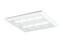 XL501054P1BLED-スクエア LEDユニット型ベースライト省電力タイプ 450シリーズ直付/埋込兼用型 ルーバー付 埋込穴500非調光 昼白色 FHP32W×3灯相当オーデリック 施設照明 オフィス照明 物販店照明 天井照明