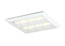 XL501054P1ELED-スクエア LEDユニット型ベースライト省電力タイプ 450シリーズ直付/埋込兼用型 ルーバー付 埋込穴500非調光 電球色 FHP32W×3灯相当オーデリック 施設照明 オフィス照明 物販店照明 天井照明