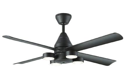 Interior Fans - DCH-41044YDCモーターシーリングファン 白熱灯60W×4灯相当 リモコン・プルレススイッチ付電気工事不要 電球色 非調光大光電機 照明器具