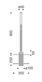 RL-849Hアウトドアライト ポール灯用オプションポール遠藤照明 施設照明部材
