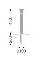 RL-855Hアウトドアライト用オプション庭園灯用ポール L417用遠藤照明 施設照明部材