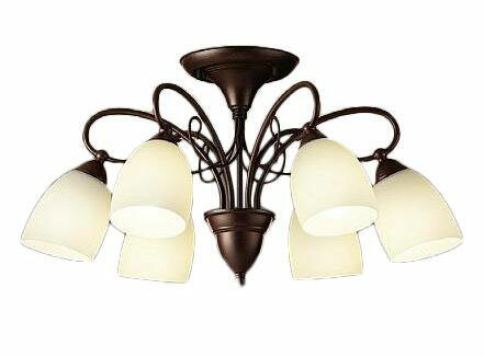 DCH-38781YLEDシャンデリア 6灯 10畳用LED交換可能 電気工事不要 電球色 非調光 白熱灯100W×6灯タイプ大光電機 照明器具 洋風 おしゃれ リビング ダイニング インテリア照明 【〜10畳】