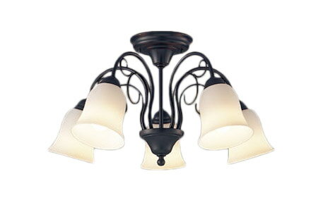 LGB57565KLEDシャンデリア 10畳用 電球色U-ライト方式 電気工事不要白熱電球60形5灯器具相当 非調光Pan..