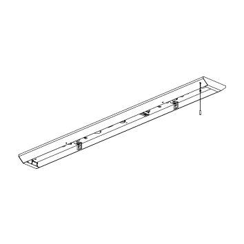 Base Lights - AH92406アドバンスドデザインベースライト LEDユニット搭載ベースライト 本体のみストレートタイプ プルスイッチ付 直付型 40形 逆富士1灯用コイズミ照明 照明器具 事務所 オフィス用 天井照明