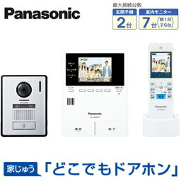 VL-SWE310KFAパナソニック Panasonic 家じゅうどこでもドアホン ワイヤレスモニター付テレビドアホン2-7タイプ 基本システムセット約3.5型カラー液晶 電源コード式 宅配ボックス連携可能 広角レンズ玄関子機