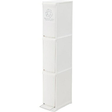 Square Shape - LFS-933WH東谷 ライトファニチャー 生活雑貨 ゴミ箱・バケツ ダストボックス3D ロット4(小箱入り) W21×D37×H118