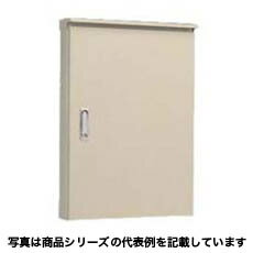 日東工業 屋外用制御盤キャビネット（水切構造、防塵・防水パッキン付）寸法：ヨコ400mm タテ600mm フカサ120mm木製基板付 クリーム塗装 屋根付ORB12-46C
