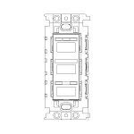 WRT5553K[多重伝送]フル2線式リモコン スイッチ 3コ用 光アドレス設定式 フルカラー形Panasonic 電設資材 リモコン配線器具
