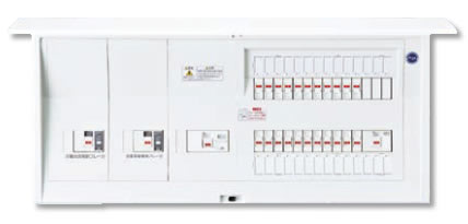 BQE86343GJDコスモパネル 創エネ対応 リミッタースペースなし3電池連系対応 ドア付 プラスチック製 露出・半埋込両用形回路数：34+3 主幹容量：60APanasonic 住宅分電盤